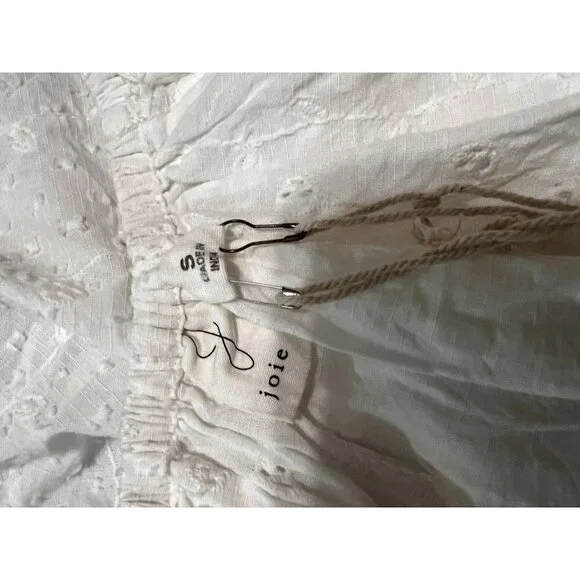 NWT Women's Joie White Eyelet Off Shoulder Top Size S - Picture 3 of 5